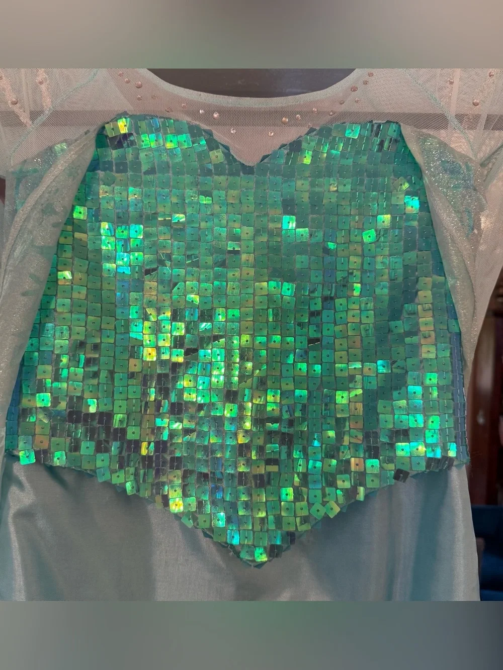 Chasing Fireflies Disney Frozen Ultimate Elsa Costume Sz 7 8 Long Dress w/ Train